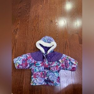 Vintage 1990s Skyline Purple Floral 18 mo old jacket